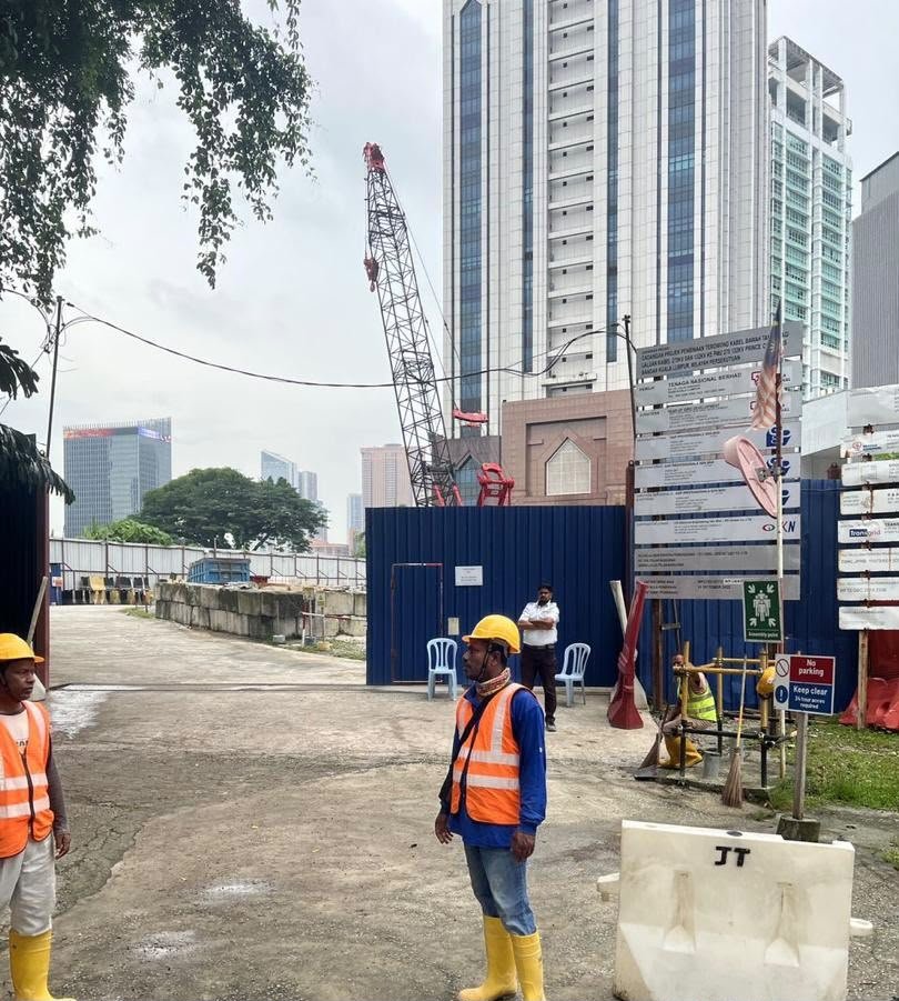 Engineers assessing site safety